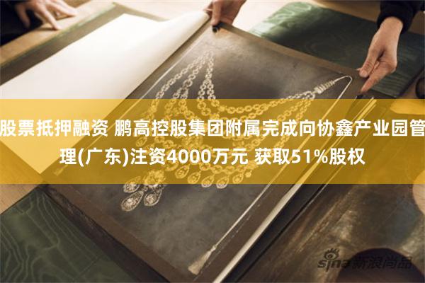 股票抵押融资 鹏高控股集团附属完成向协鑫产业园管理(广东)注资4000万元 获取51%股权