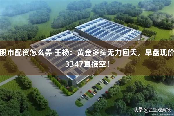 股市配资怎么弄 王杨：黄金多头无力回天，早盘现价3347直接空！
