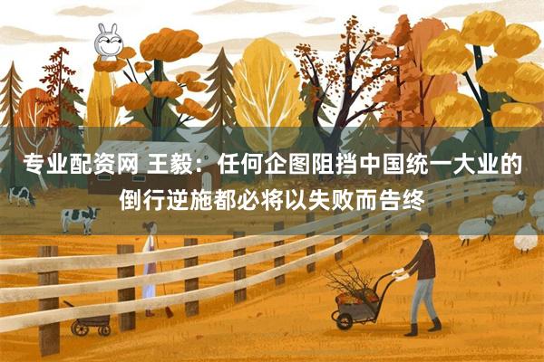 专业配资网 王毅：任何企图阻挡中国统一大业的倒行逆施都必将以失败而告终