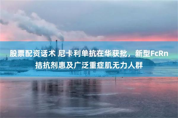 股票配资话术 尼卡利单抗在华获批，新型FcRn拮抗剂惠及广泛重症肌无力人群