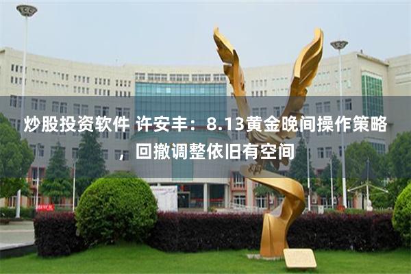 炒股投资软件 许安丰：8.13黄金晚间操作策略，回撤调整依旧有空间